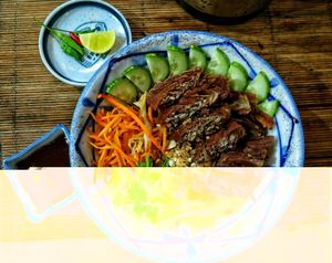 Beijing noodles, Vietnamese style, very tasty at Thuc Duong Bao An - Bao An Macrobiotic in Da Nang