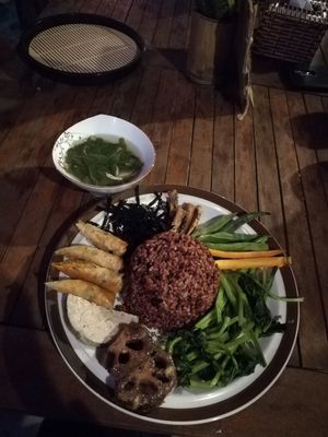 Delicious combo rice plate at Thuc Duong Bao An - Bao An Macrobiotic in Da Nang