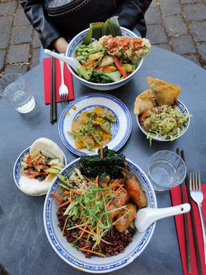 So much goodness ❤️ at 1990 Vegan Living in Berlin