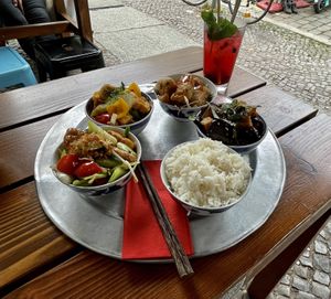 Had a few small dishes with rice at 1990 Vegan Living in Berlin