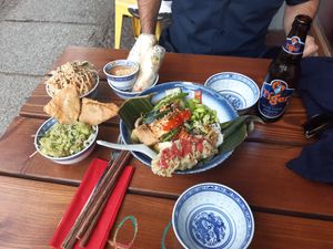 Delicious dinner at 1990 Vegan Living in Berlin