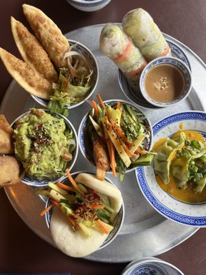 Small dishes   at 1990 Vegan Living in Berlin