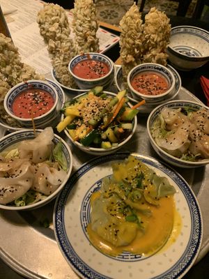 Food for three!  at 1990 Vegan Living in Berlin