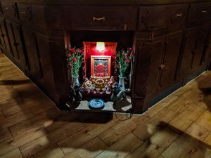 Small shrine at 1990 Vegan Living at 1990 Vegan Living in Berlin