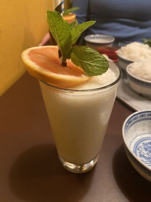 Saigon Colada cocktail  at 1990 Vegan Living in Berlin
