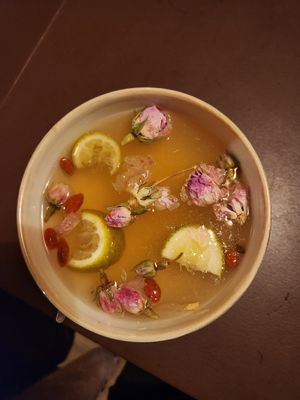 Jasmine tea at 1990 Vegan Living in Berlin