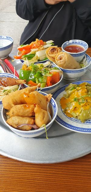 Our whole order at 1990 Vegan Living in Berlin