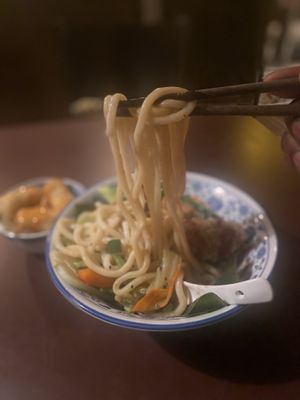 Noodle pull  at 1990 Vegan Living in Berlin