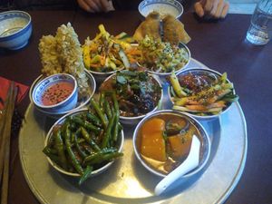 Small dishes at 1990 Vegan Living in Berlin