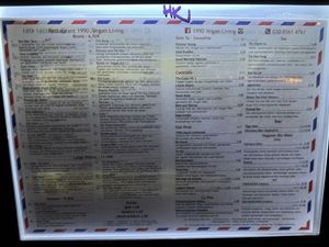 Menu (outside).  at 1990 Vegan Living in Berlin