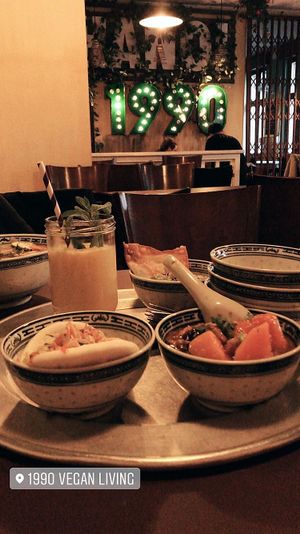 food and restaurant inside at 1990 Vegan Living in Berlin