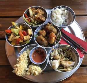 The possibility to order a couple of different smaller dishes is the best! at 1990 Vegan Living in Berlin