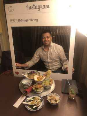 Plate of yummy stuff  at 1990 Vegan Living in Berlin