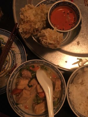 Coconut curry and crispy tofu at 1990 Vegan Living in Berlin