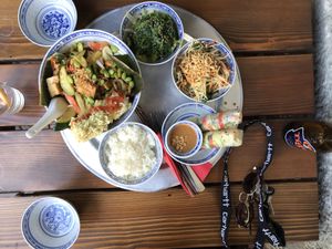 Vegan bowl + small plates at 1990 Vegan Living in Berlin