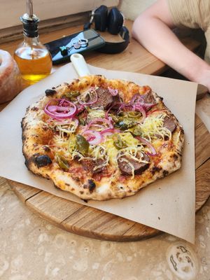 Pepperoni pizza at Casa La Familia in Vilnius