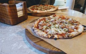 Vegan pizza in Casa La Familia (Vilnius, Lithuania)  at Casa La Familia in Vilnius