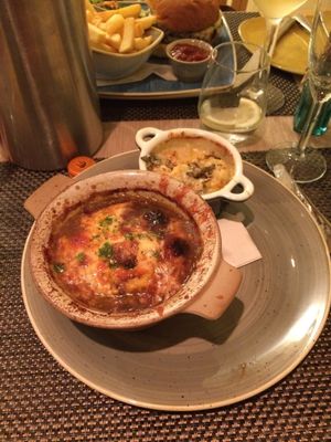 Shepherdess Pie with Cauliflower Cheese at The Retreat Cafe and Tea Rooms in Grassington
