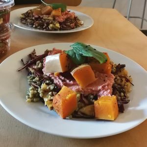 Lunch menu without the soup at VE.DOM.E Vegan Bistro in Kosice