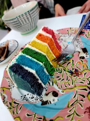 Half eaten rainbow cake... at VIDA Bakery - Online in East London