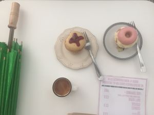 Pb and j cupcake, vanilla and caramel donut cupcake. at VIDA Bakery - Online in East London