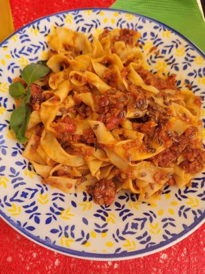 Tagliatelle bolognese at By Valeria in Santa Maria