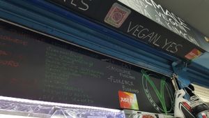 Options at Vegan Yes - Nag's Head Market in North London