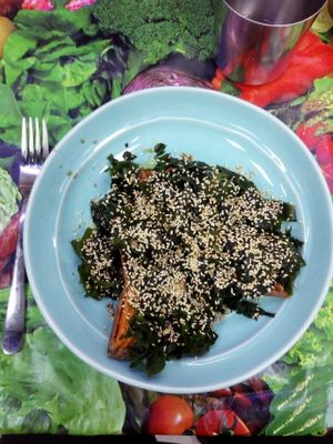 Healthy potato, without rice, extra seaweed at Vegan Yes - Nag's Head Market in North London