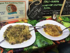 best vegan spaghetti ever  at Vegan Yes - Nag's Head Market in North London