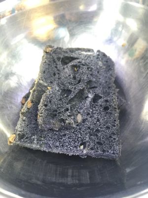 coal bread at Vegan Yes - Nag's Head Market in North London