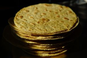 Corn tortillas are made in-house using freshly made nixtamal without any preservatives, the same way they've been made for millennia.  at Mi Mero Mole in Portland