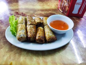 Fried spring rolls at Yummy Restaurant in Cat Ba