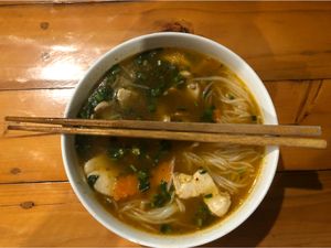 Thai inspired soup at Yummy Restaurant in Cat Ba