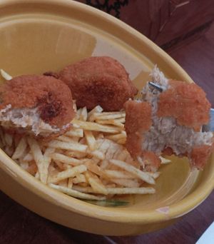 Croquetas veganas sabor pollo at El Almirez in Aranjuez