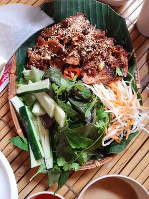 Grilled monkey head mushrooms at Com Chay - Nguyen Du in Da Nang