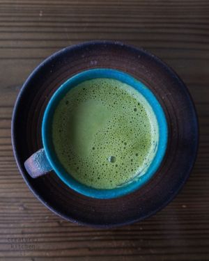 Soy matcha latte. at Imacoco in Okinawa