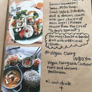 some menu options at Imacoco in Okinawa