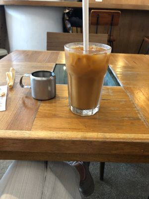 iced coffee with rice milk at Kubrick in Kowloon