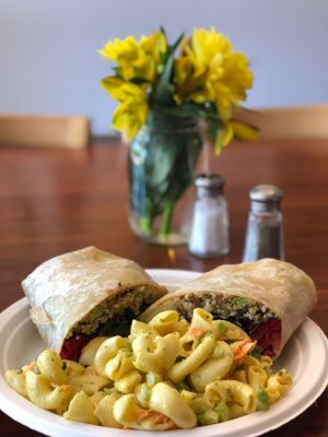 Veggie wrap at California Homemades To Go in Escondido