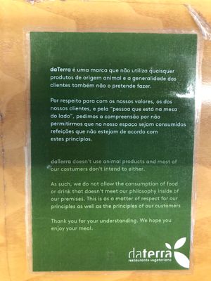 Disclaimer at DaTerra - Bom Sucesso Markt in Porto