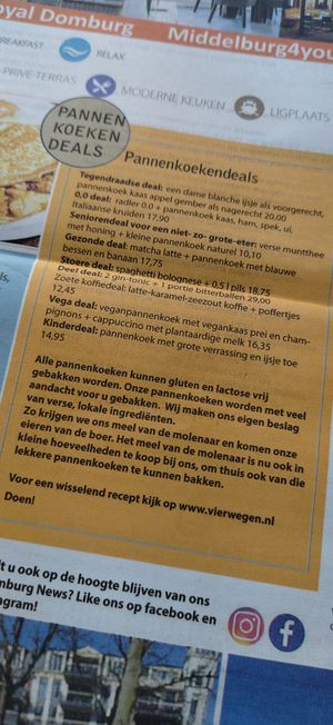  at Pannekoekenhuis Vierwegen in Domburg