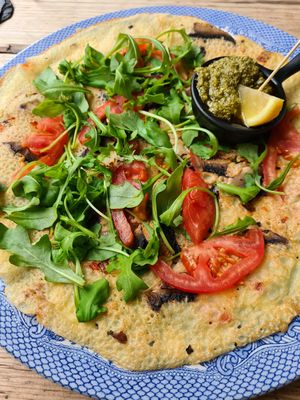 Italian savoury pancake at Double Dutch Pancake House in York