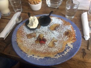 Vegan Dutch apple pancake at Double Dutch Pancake House in York
