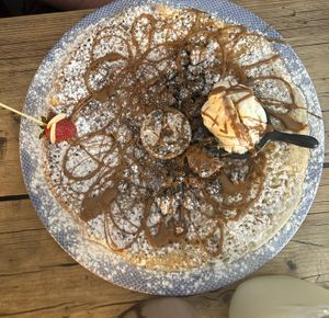 Risk it for a biscuit with icecream  at Double Dutch Pancake House in York