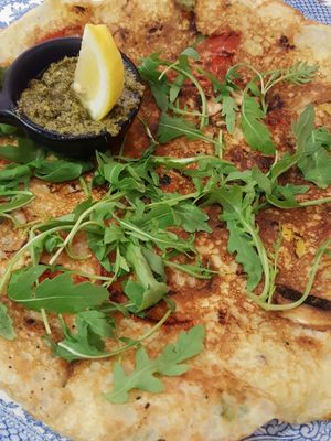 Italian vegan pancake at Double Dutch Pancake House in York