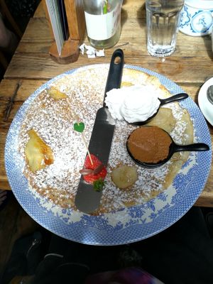 Belgian vegan pancake at Double Dutch Pancake House in York