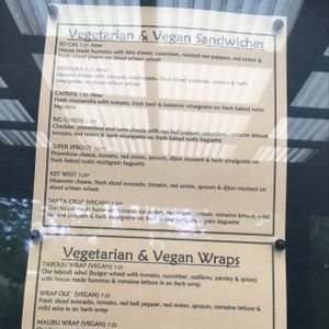 Menu at Sea Star Cafe in Chincoteague