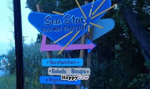 signage at Sea Star Cafe in Chincoteague