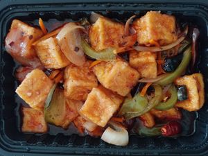 Five Tastes, no chicken base, sub tofu, good but salt and pepper tofu is better at Red Lantern in El Paso