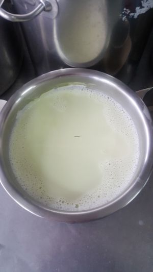 Soy milk at Pang Vegetarian in Udon Thani